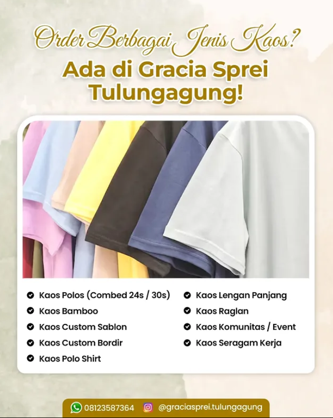 <p>Mau bikin kaos kelas, seragam kerja, atau kaos 